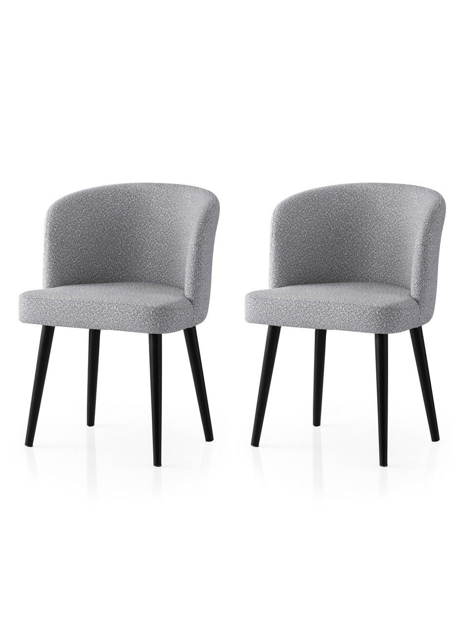 Set scaune 2 piese, Hanah Home, Soft, Negru / Gri deschis - imagine 5